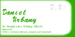 daniel urbany business card